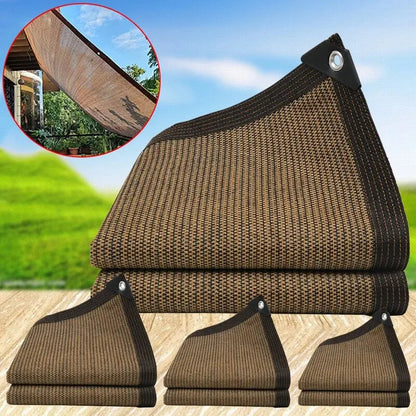 Anti UV Coffee Brown HDPE Sun Shade Sail Gazebo Sunblock Shade Cloth Sunshade Netting Terrace Balcony Screen Car Cover