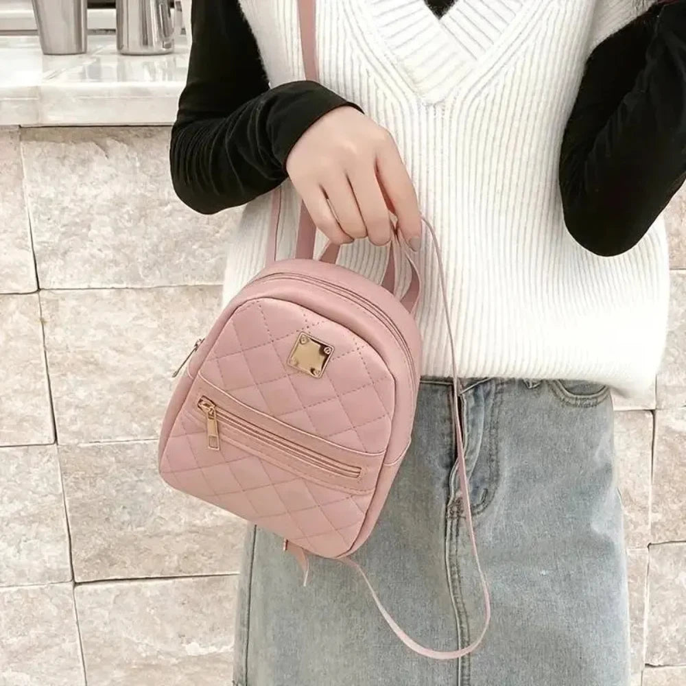 Backpack for Women PU Leather Multifunction Crossbody Bag Ladies Phone Pouch Pack Luxury Brand Shoulder Bag Messenger Bags