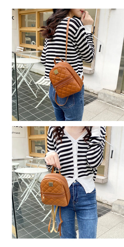 Backpack for Women PU Leather Multifunction Crossbody Bag Ladies Phone Pouch Pack Luxury Brand Shoulder Bag Messenger Bags