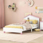 Bed Frame, Twin Size Wood Platform Bed Frame, with House-Shaped Headboard for Boys Girls Kids Toddle, Children Beds