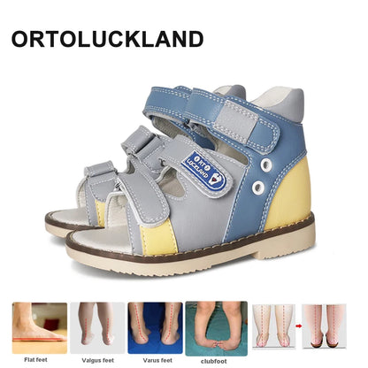 Ortoluckland Toddler Girls Sandals New Children Orthopedic Flatfeet Shoes Summer Boys Arch Support Footwear Size20 To33