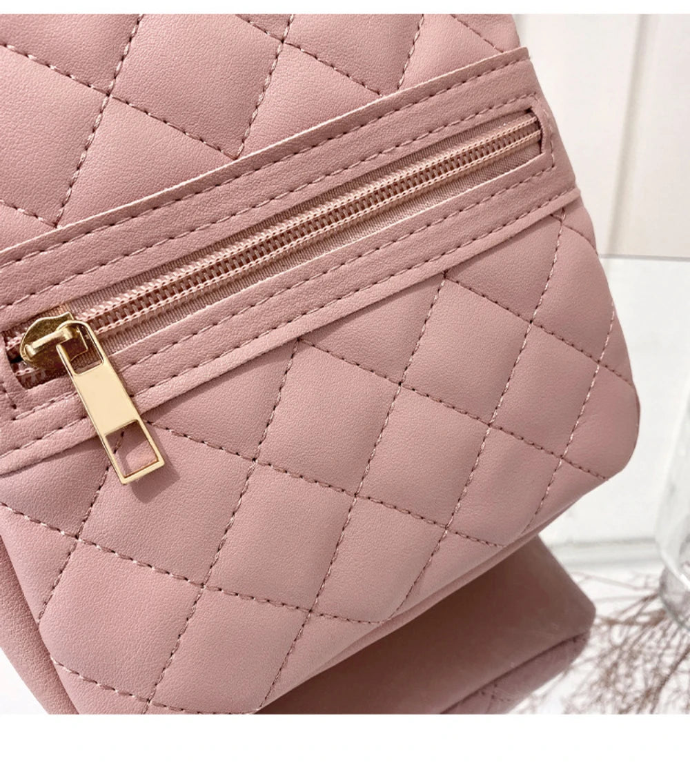 Backpack for Women PU Leather Multifunction Crossbody Bag Ladies Phone Pouch Pack Luxury Brand Shoulder Bag Messenger Bags