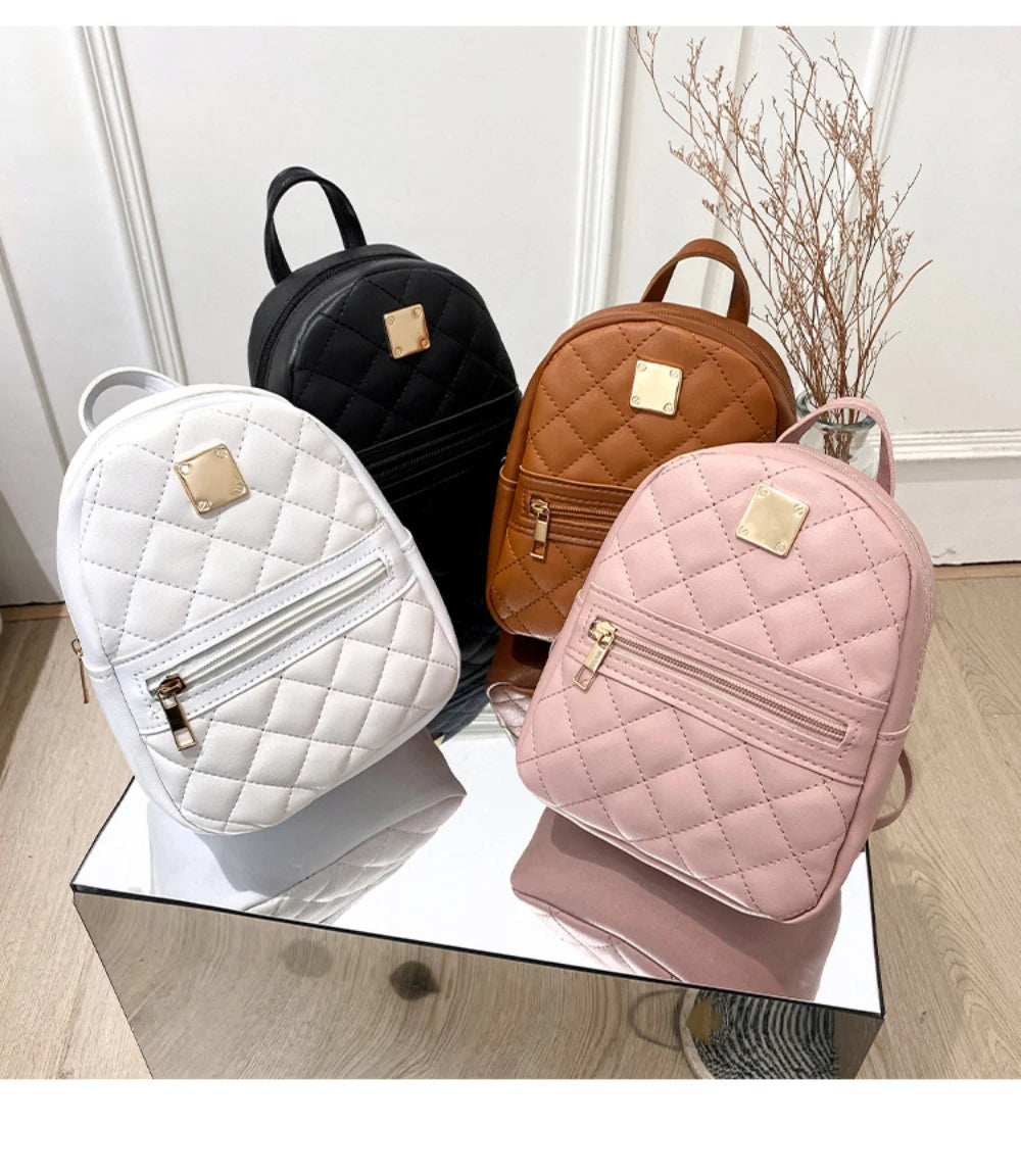 Backpack for Women PU Leather Multifunction Crossbody Bag Ladies Phone Pouch Pack Luxury Brand Shoulder Bag Messenger Bags